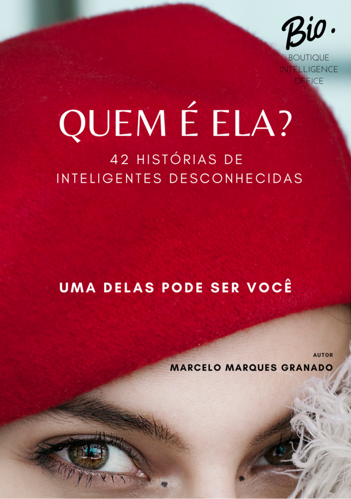 Capa do Livro #04: QUEM É ELA? 42 Histórias de Inteligentes Desconhecidas. Livros do Portfólio de Inteligência Infinita