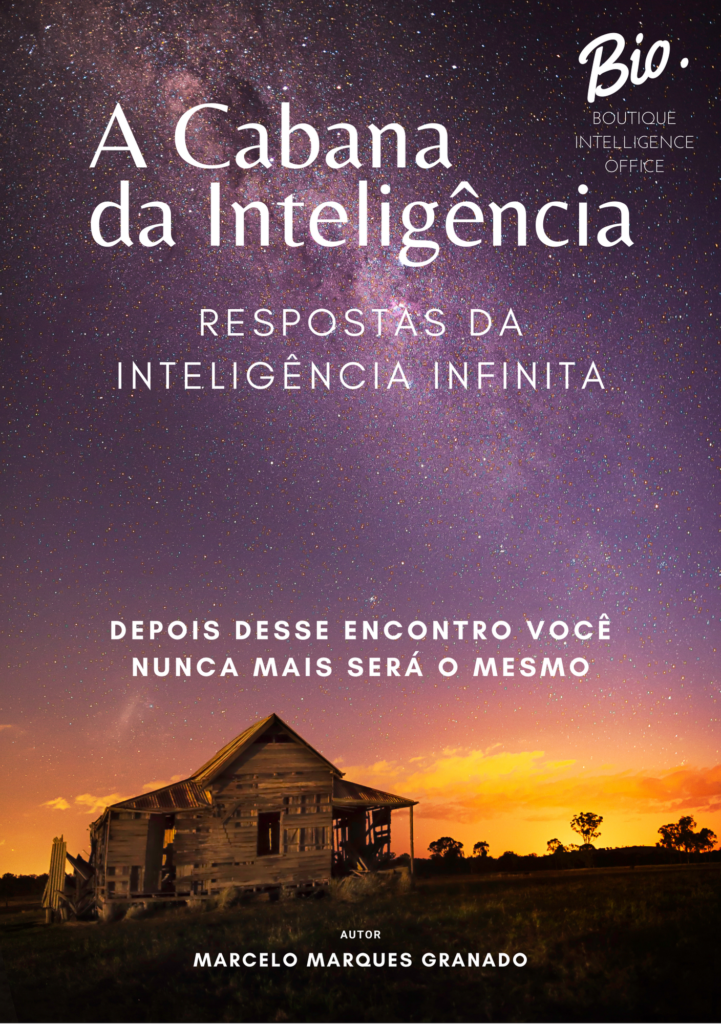 Capa do Livro #08: A CABANA DA INTELIGÊNCIA, Respostas da Inteligência Infinita. Livros do Portfólio de Inteligência Infinita