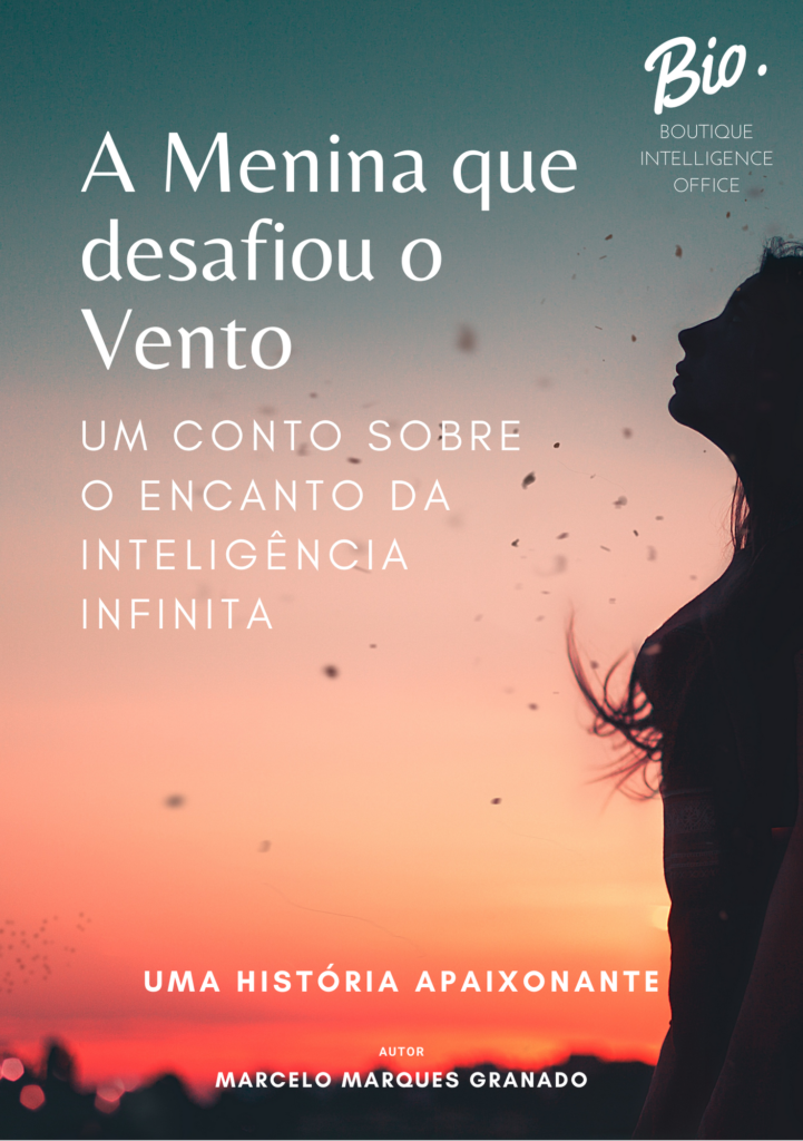 Capa doLivro #12: A MENINA QUE DESAFIOU O VENTO, Um Conto sobre o Encanto da Inteligência Infinita. Livros do Portfólio de Inteligência Infinita