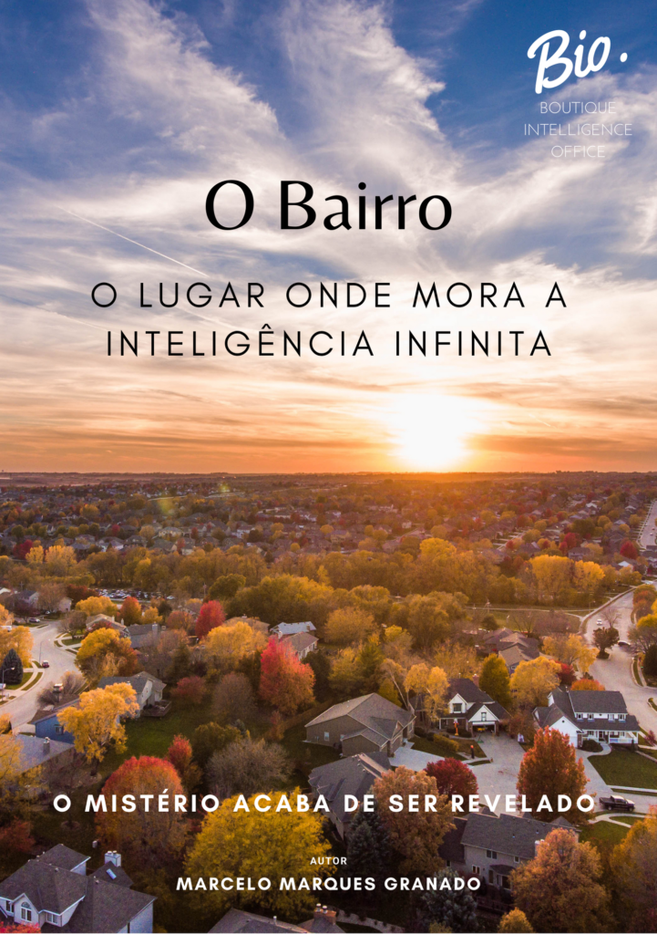 Capa do Livro #14: O BAIRRO, O Lugar onde mora a Inteligência Infinita. Livros do Portfólio de Inteligência Infinita